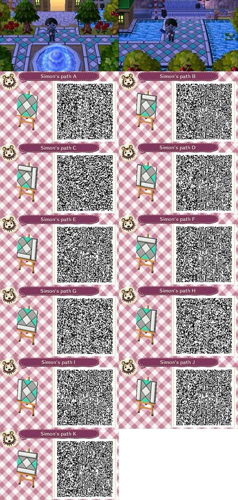 Animal Crossing New Leaf Qr Code Paths Pattern Photo Animal