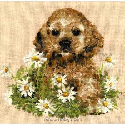 RIOLIS Kit Point de Croix compt/é Canine Family Multicolore