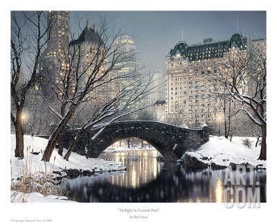 CITYSCAPE ART PRINT Twilight In Central Park Rod Chase
