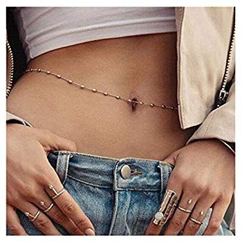 Girls Body Chain Link Women Necklace Beach Belly Bikini Jewelry Waist Chain