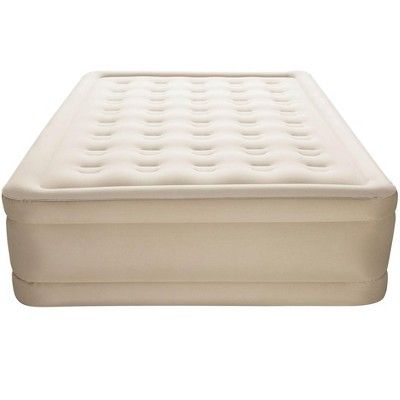 Bestway Fortech 20/" Inflatable Indoor Queen Airbed Air Mattress w// Built-In Pump