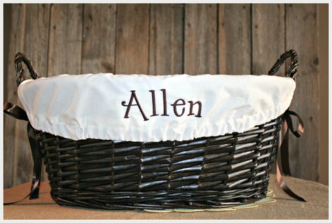 Custom Lined Wicker Basket Great For Nursery Custom Lined Wicker Basket Great For Nursery