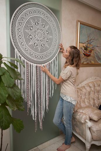 Mandala Anti Stress Large Dream Catcher Wall Hanging Dreamcatcher Stair Décor Rustic Home Decor Sha Diy - Rustic Chic Decor Wall Hanging Mandala Anti Stress Large Dream Catcher Wall Hanging Dreamcatcher Stair Décor Rustic Home Decor Sha Diy - Rustic Chic Decor Wall Hanging