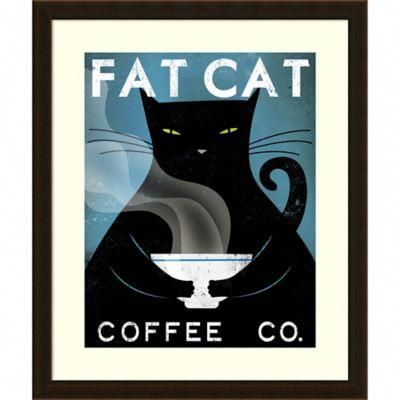 An Irresistible Work Of Art For The Coffee Lover The Cat Coffee Framed Wall Art From Amanti Art Features A Stout Black Feline Cat Coffee City Framed Art Cats