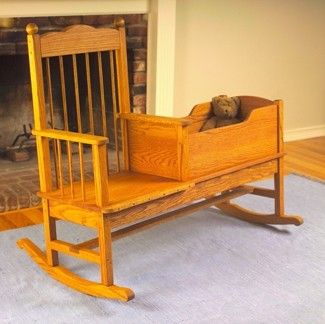 Wooden Bassinet Cradle Foter Furniture Plans Kids Childrens Wooden Bassinet Cradle Foter, Rocking Chair Cradle Combo Plans