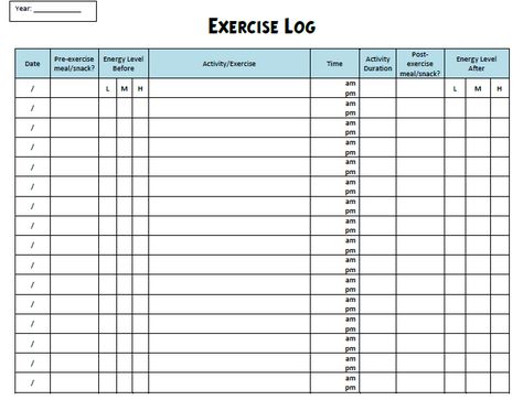 Exercise Log Information on Happy Healthy News Bored Pinterest - workout log template Exercise Log Information on Happy Healthy News Bored Pinterest - workout log template