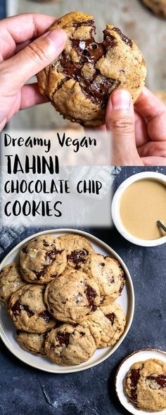 Chewy Vegan Tahini Chocolate Chip Cookies Chewy Vegan Tahini Chocolate Chip Cookies