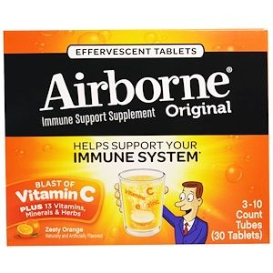 Airborne 発泡性錠剤 ゼスティーオレンジ 30錠 Iherb Com Vitamins Immune System Vitamins The Originals