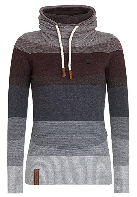 Naketano Female Knit Joao Schmierao Bluegrey Melange Striped Naketano Female Knit Joao Schmierao Bluegrey Melange Striped