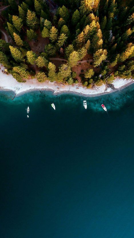 Forest And River Boats Aerial View Iphone Wallpaper Iphone Wallpapers Nature Landscape Wallpaper Nature Wallpaper