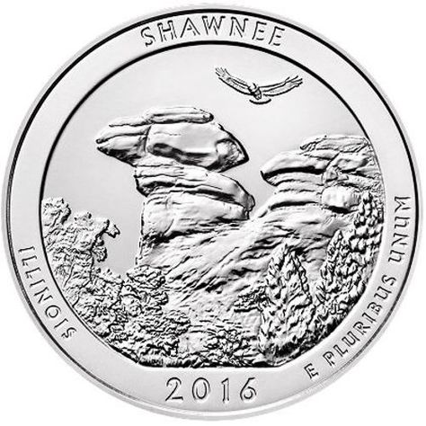 2016 P D S 3 Quarters set America the Beautiful Shawnee National Forest coin