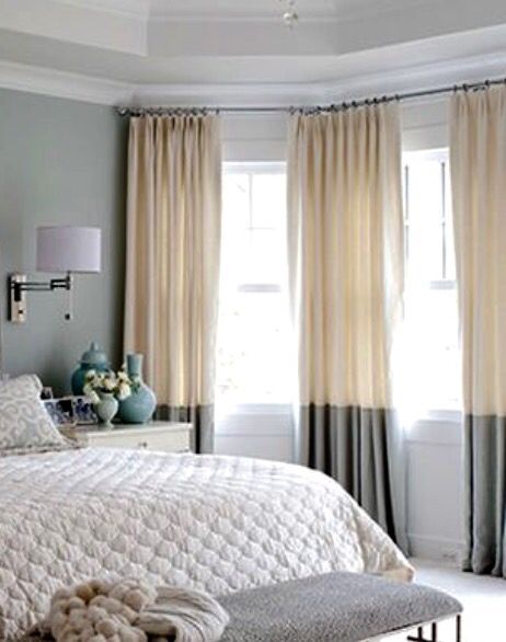 Great Idea For Half Windows 2 Colours Интерьер Дом Дизайн Great Idea For Half Windows 2 Colours, Half Window Curtains For Bedroom