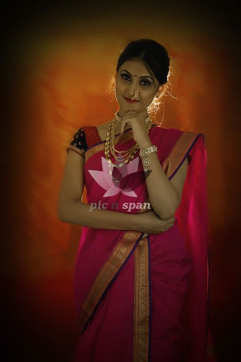 Portrait Of Indian Lady With Bridal Make Up And Jewelry Portrait