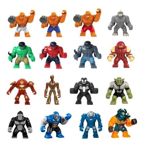 6PCS-MARVEL AVENGERS SUPER HERO Figure Giocattoli Cake Topper Hulk Batman Super Man