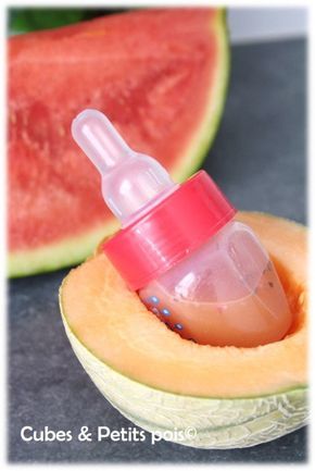 Recette Pour Bebe Jus De Melon Pasteque A La Menthe Recette Recette Bebe Recette Jus De Melon
