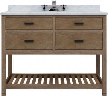 Toby 48 Four Drawer Vanity With Open Shelf Bathroom Vanities Without Tops Single Bathroom Vanity Single Sink Bathroom Vanity