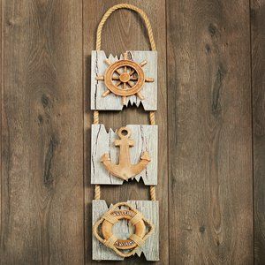 Triple Driftwood Wall Du00e9cor Pillows Cor Home Life Preserver Beach Themed Room Bottle Opener Wall