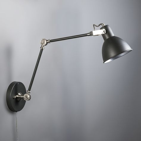 Industriell vägglampa grå justerbar Dazzle i 2020 Industriell vägglampa grå justerbar Dazzle | Lamporochljus