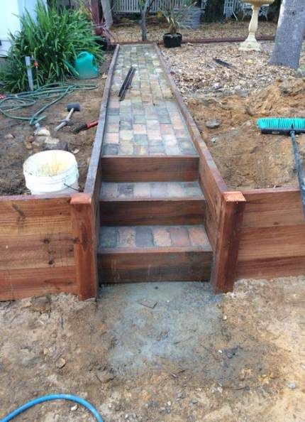 23 Best Ideas For House Exterior Brick Driveways Garden Steps Backyard Path - Diy Timber Retaining Wall Ideas 23 Best Ideas For House Exterior Brick Driveways Garden Steps Backyard Path - Diy Timber Retaining Wall Ideas