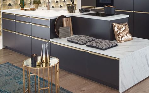 Art Deco Küche mit Arbeitsplatte aus Marmor Dekor Golden 20ies - weiße küche welche arbeitsplatte Art Deco Küche mit Arbeitsplatte aus Marmor Dekor Golden 20ies - weiße küche welche arbeitsplatte