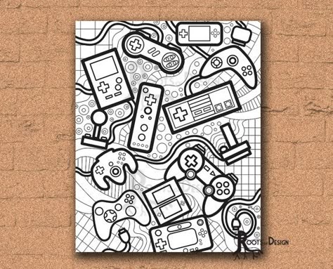 Coloring sheets video games