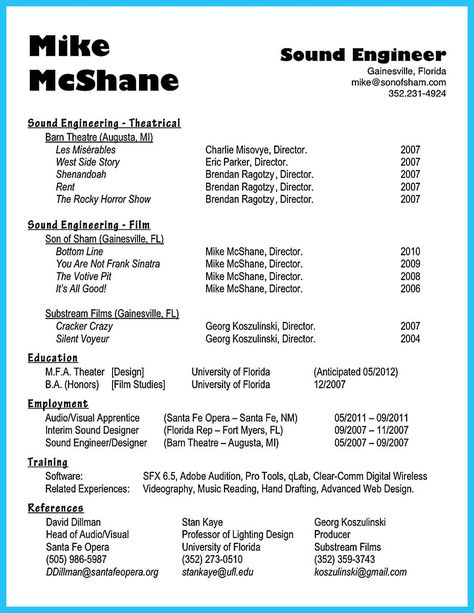 cool Crafting a Representative Audio Engineer Resume, Check more - audio visual specialist sample resume cool Crafting a Representative Audio Engineer Resume, Check more - audio visual specialist sample resume