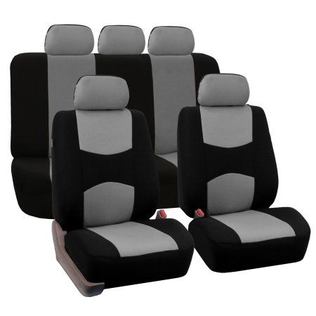 Fh Group Universal Flat Cloth Fabric Car Seat Cover 5 Headrests Full Set Gray And Black Com Interior Accessories Seats Cat - Fh Group Car Seat Installation Fh Group Universal Flat Cloth Fabric Car Seat Cover 5 Headrests Full Set Gray And Black Com Interior Accessories Seats Cat - Fh Group Car Seat Installation