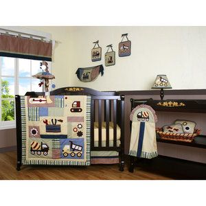 Baby Boy Constructor GEENNY Boutique 13 Piece Crib Bedding Set