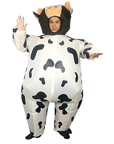 Adult Cow Inflatable Clothing Suit Cosplay Kostume Outfit Halloween unisex