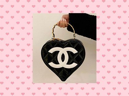 Chanel Pre-owned 1995 CC Heart Vanity Bag - Black