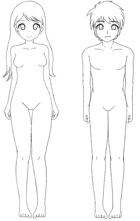 How to draw anime girl naked