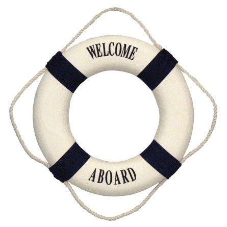 Beach Home Decor Nautical Decorative Blue Lifebuoy Life Ring Wall Hang 17 1//2