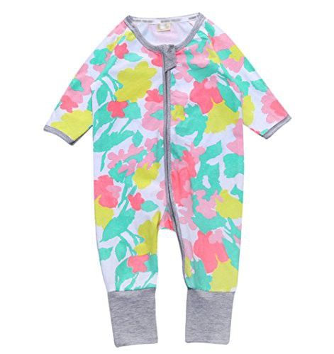 Unisex Baby Girl Boys One Piece Zipper Jumpsuit Snug Fit Cotton Footless Pajamas