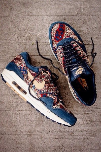 Girls Pattern Nike Shoes Sneakers Flowers Flower Air zqSGMVpU
