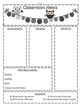 classroom newsletter templates newsletter templates monthly
