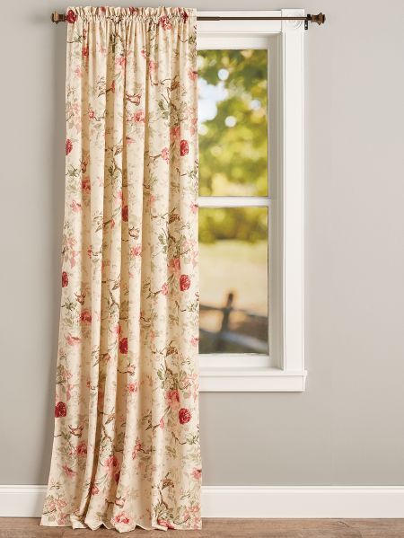 Birdsong Blooms Rod Pocket Curtain Panel Rod Pocket Curtains Rod Pocket Curtain Panels Panel Curtains