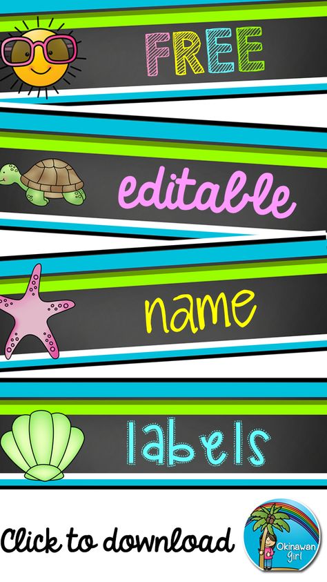 Name Labels | My students- bb chalk/burlap | Classroom labels free, Preschool classroom labels ...