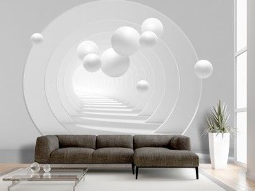 Wall Mural Black And White 3d Tunnel Bedroom False Ceiling