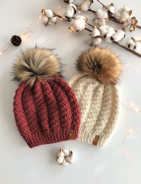 Sample Sale READY TO SHIP Size 6-12 months Striped winter hat with pom pom