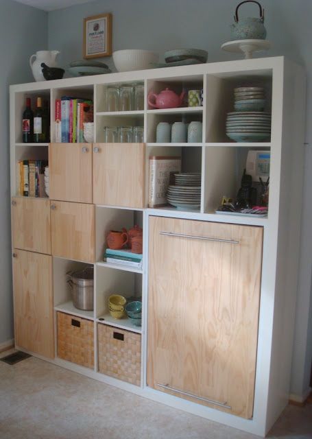 Expedit Kitchen Storage And Counter Ikea Ers Diy Small Expedit Kitchen Storage And Counter, Open Shelving Cabinet Ikea