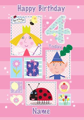 Ben Holly Birthday Card 4th Birthday Birthday Cards Cards Girl Birthday Cards