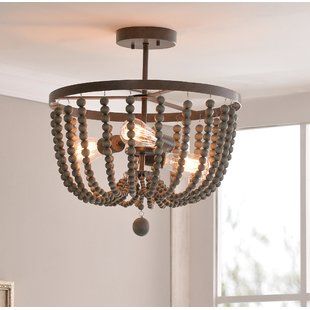 Beaded Light Wayfair Beaded Light Fixture Wood Bead Chandelier Nursery Light Fixture