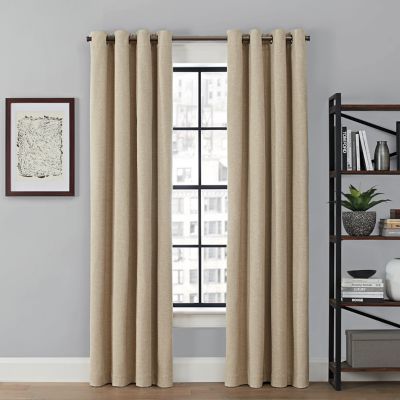 Brookstone Saville Dual Technology 100 Blackout Draft Blocking Grommet Window Curtain Bed Bath And Beyond Canada In 2021 Panel Curtains Window Curtains, Grommet Panel Curtains