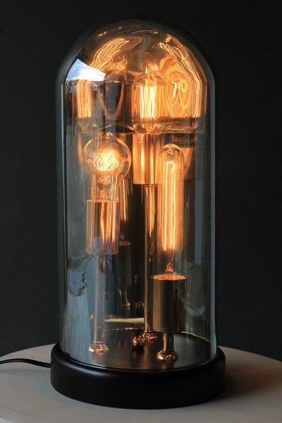 Vintage Style Bulb in Dome Table Lamp Three Vintage Style Bulb in Dome Table