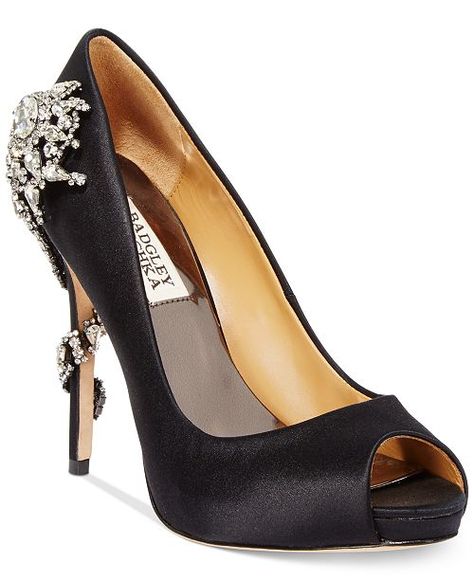 wedge high heels black