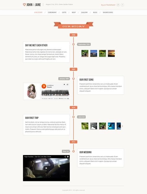 Wedding - Responsive Single Page WordPress Theme Wordpress - timeline website template Wedding - Responsive Single Page WordPress Theme Wordpress - timeline website template
