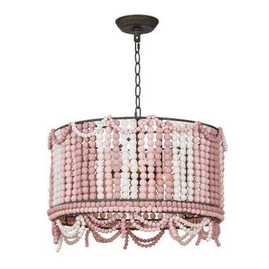 Oro Pendant Drum Lamp Shade Layered Pink Copper Abat Jour