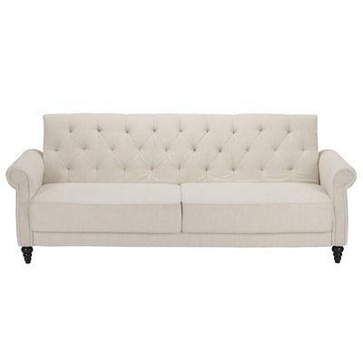 Richmond 3 Seater Linen Chesterfield Sofa Bed Frame King Single Seater Linen Chesterfield Sofa Bed, Linen Chesterfield Sofa Bed