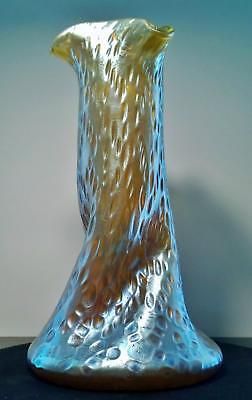 Antique Loetz Candia Silberiris Vase Bowl 1900 Bohemian Art Nouveau Jugendstil