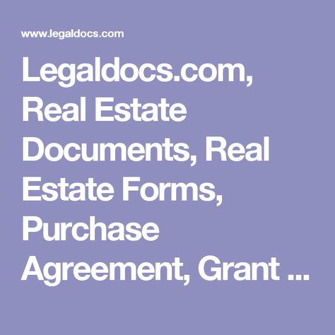 Legaldocs, Real Estate Documents, Real Estate Forms, Purchase - purchase agreement forms Legaldocs, Real Estate Documents, Real Estate Forms, Purchase - purchase agreement forms
